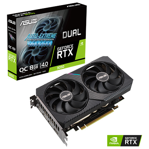 ASUS Dual GeForce RTX 3050 OC Edition 6GB GDDR6 Videocard