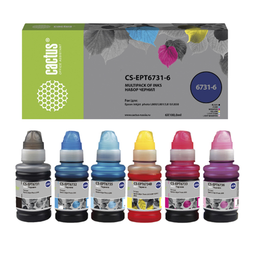 Cactus CS-T673set 673 ink set 6x100ml