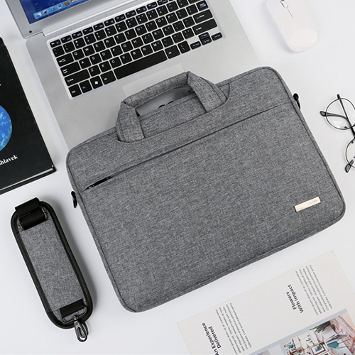 DSMREN 15.6" Nylon Laptop Bag Light Gray