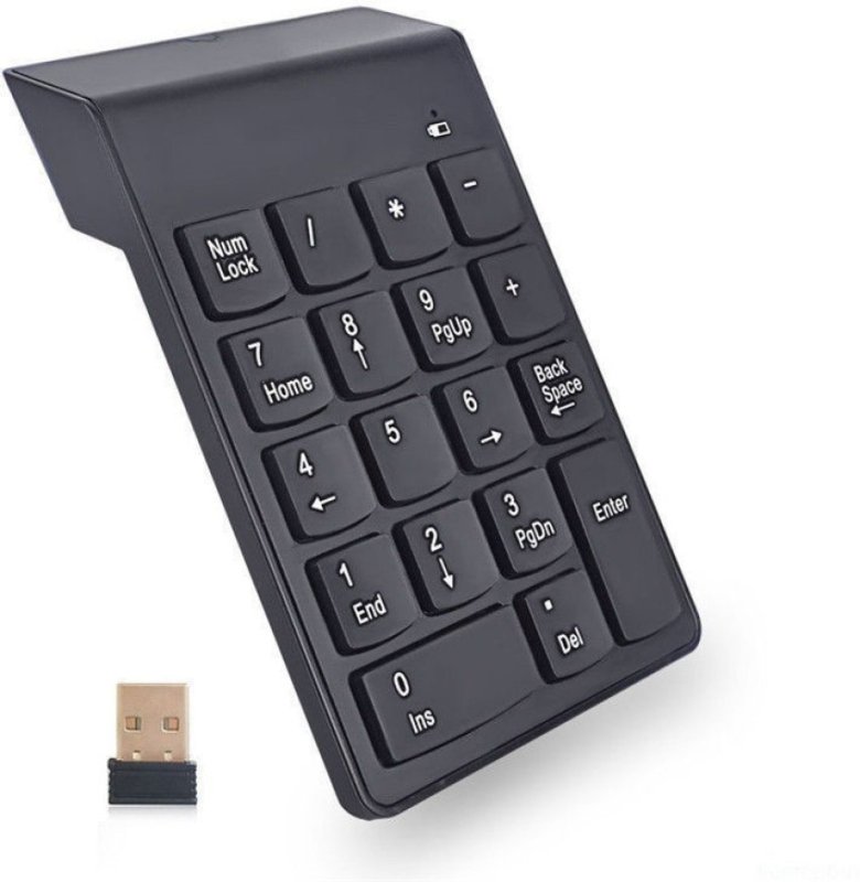 Rocketek Mini Numeric Keypad  USB Wireless black