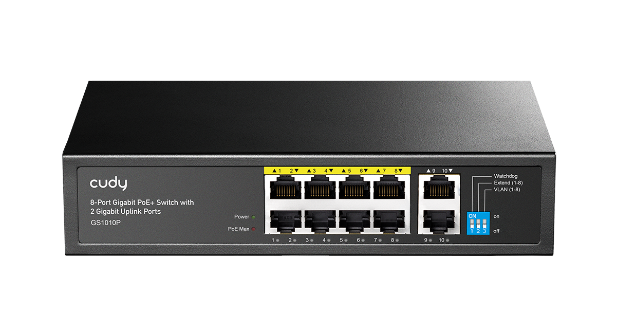 Cudy GS1010P 8-port Gigabit poe+ 2port Gigabit uplink 120W Unmanaged Switch