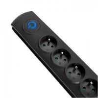 Qoltec Surge protector 6 AC outlet(s) 3m Black