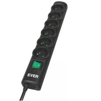 Ever Optima 5m 6 AC outlet(s) 250 V Black