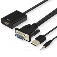 Bajeal VGA to HDMI Adapter with 3.5mm Audio,USB Cable