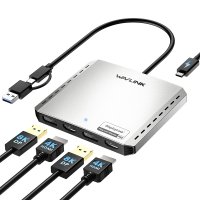 WAVLINK Quad 4K/Dual DP 8K Universal Display Adapter/WL-UG7501DH-PD