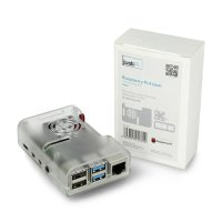 Raspberry Transparent Case with Fan Pi4